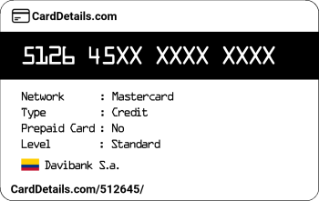 Card Details: 512645