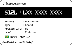 Card Details: 512646