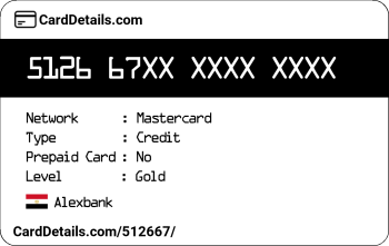 Card Details: 512667