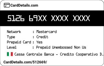 Card Details: 512669
