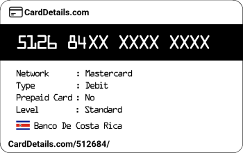 Card Details: 512684