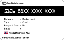 Card Details: 512688
