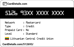 Card Details: 512693
