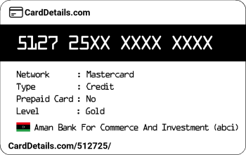 Card Details: 512725
