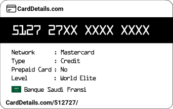 Card Details: 512727
