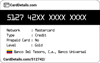 Card Details: 512742