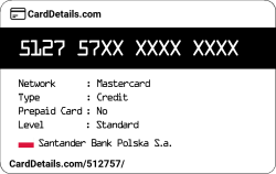 Card Details: 512757