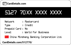Card Details: 512770