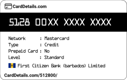 Card Details: 512800