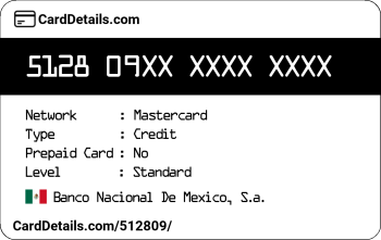 Card Details: 512809