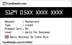 Card Details: 512905