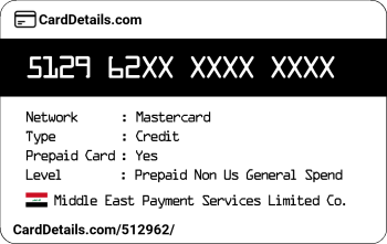 Card Details: 512962
