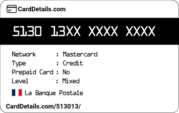 Card Details: 513013