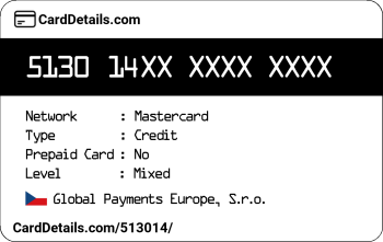 Card Details: 513014