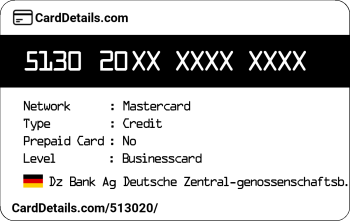 Card Details: 513020