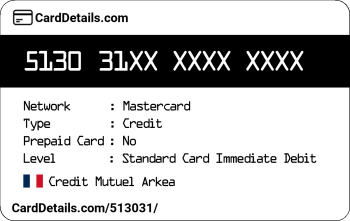 Card Details: 513031
