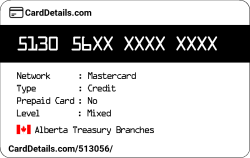 Card Details: 513056