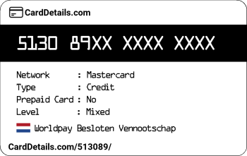 Card Details: 513089