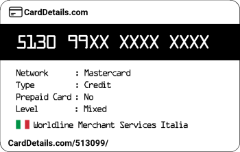 Card Details: 513099