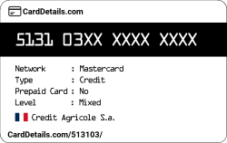 Card Details: 513103