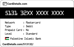 Card Details: 513132