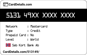 Card Details: 513149