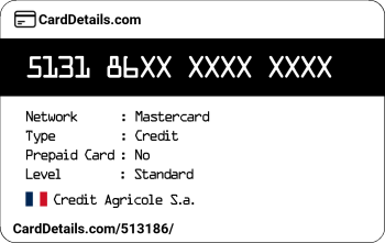 Card Details: 513186