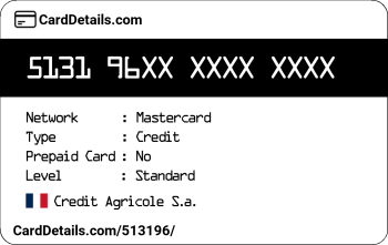 Card Details: 513196