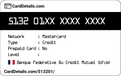 Card Details: 513201