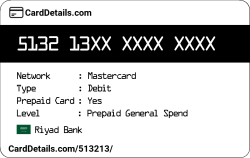 Card Details: 513213