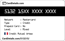 Card Details: 513215