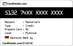 Card Details: 513274