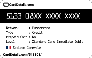 Card Details: 513308