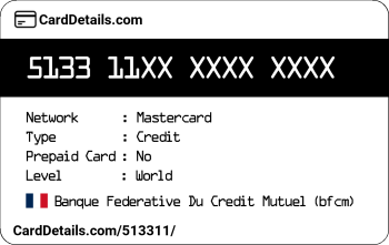 Card Details: 513311