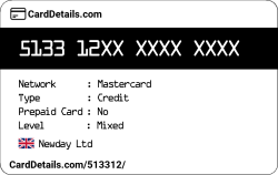 Card Details: 513312