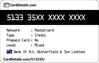 Card Details: 513335