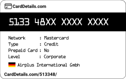 Card Details: 513348