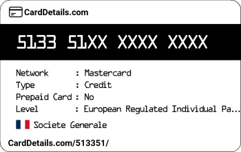 Card Details: 513351
