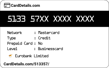 Card Details: 513357