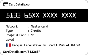 Card Details: 513365