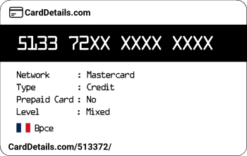 Card Details: 513372