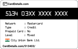 Card Details: 513403