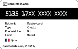 Card Details: 513517