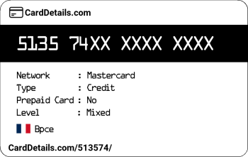 Card Details: 513574