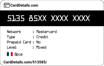 Card Details: 513585