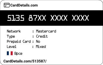 Card Details: 513587