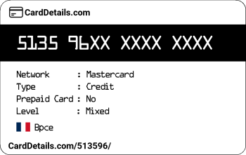 Card Details: 513596
