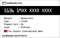 Card Details: 513619