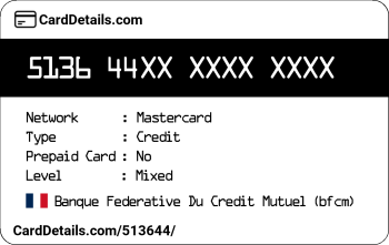 Card Details: 513644