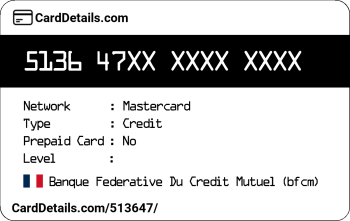 Card Details: 513647